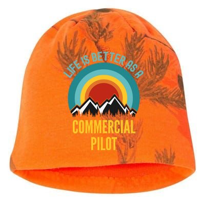 Life Is Better As A Commercial Pilot Funny Gift Kati - Camo Knit Beanie