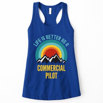 Life Is Better As A Commercial Pilot Funny Gift Womens Tank Top