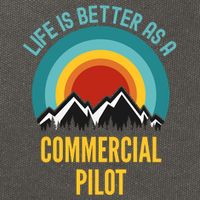 Life Is Better As A Commercial Pilot Funny Gift Cotton Canvas Backpack