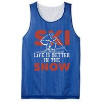 Life Is Better In The Snow Gift Mesh Reversible Basketball Jersey Tank