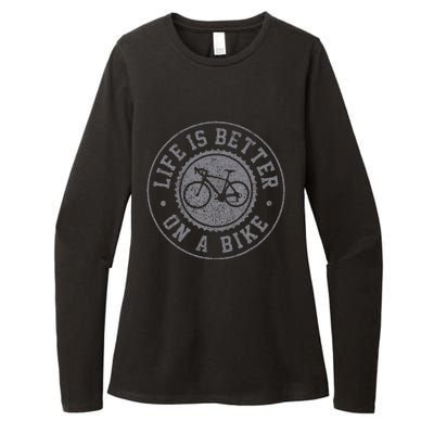 Life Is Better On A Bike Cycling Bicycle Cyclist Gift Womens CVC Long Sleeve Shirt