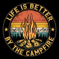 Life Is Better By The Campfire Camping Campfire Gift For Camper City Backpack