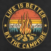 Life Is Better By The Campfire Camping Campfire Gift For Camper Adult Drive Performance Visor