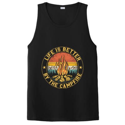Life Is Better By The Campfire Camping Campfire Gift For Camper PosiCharge Competitor Tank
