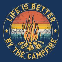 Life Is Better By The Campfire Camping Campfire Gift For Camper Cooling Performance Crew T-Shirt