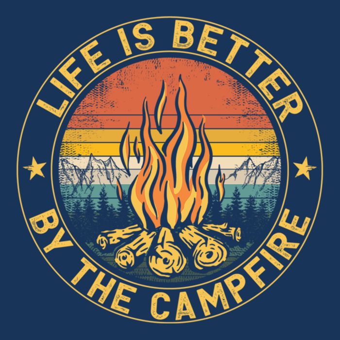 Life Is Better By The Campfire Camping Campfire Gift For Camper Cooling Performance Crew T-Shirt