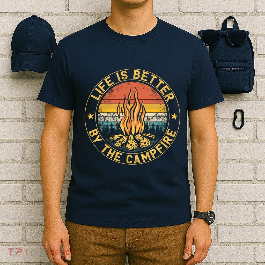 Life Is Better By The Campfire Camping Campfire Gift For Camper T-Shirt