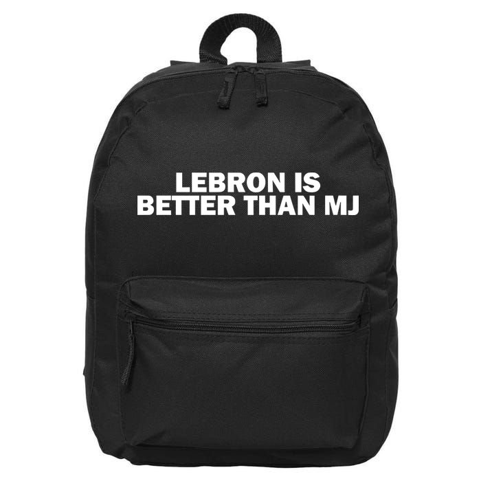 Lebron Is Better Than Mj 16 in Basic Backpack