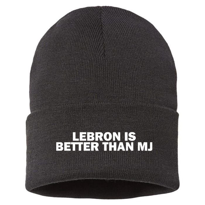Lebron Is Better Than Mj Sustainable Knit Beanie