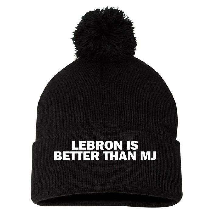 Lebron Is Better Than Mj Pom Pom 12in Knit Beanie