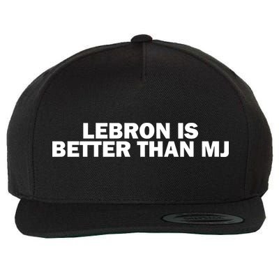 Lebron Is Better Than Mj Wool Snapback Cap
