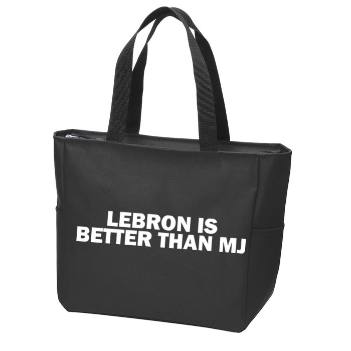 Lebron Is Better Than Mj Zip Tote Bag