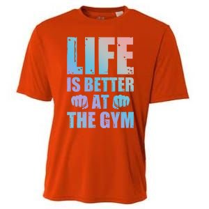 Life Is Better At The Gym Gift Cooling Performance Crew T-Shirt