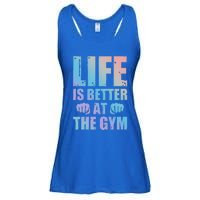 Life Is Better At The Gym Gift Ladies Essential Flowy Tank