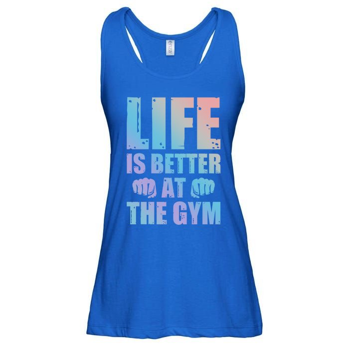 Life Is Better At The Gym Gift Ladies Essential Flowy Tank