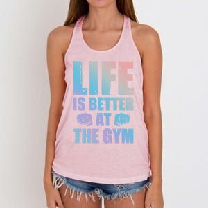 Life Is Better At The Gym Gift Women's Knotted Racerback Tank