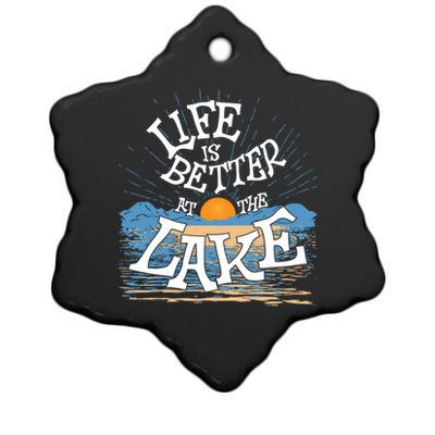 Life Is Better At The Lake House Summer Tops Decor Gift Ceramic Star Ornament