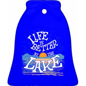 Life Is Better At The Lake House Summer Tops Decor Gift Ceramic Bell Ornament