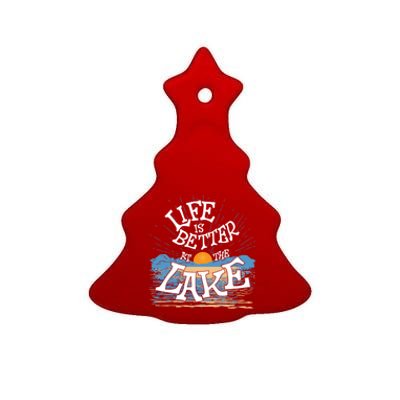 Life Is Better At The Lake House Summer Tops Decor Gift Ceramic Tree Ornament