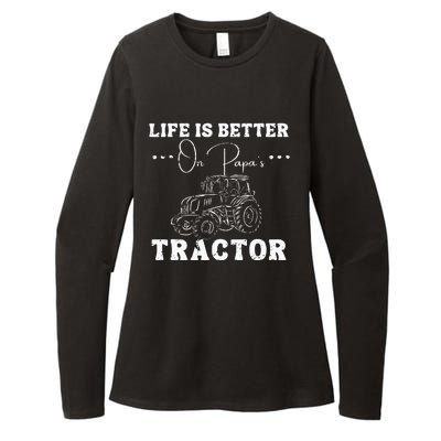 Life Is Better On Papas Tractor Womens CVC Long Sleeve Shirt