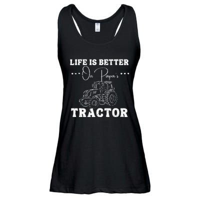 Life Is Better On Papas Tractor Ladies Essential Flowy Tank