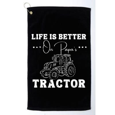 Life Is Better On Papas Tractor Golf Towel