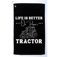 Life Is Better On Papas Tractor Golf Towel
