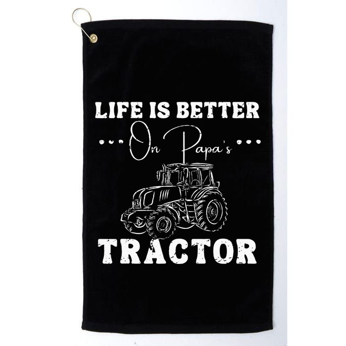 Life Is Better On Papas Tractor Golf Towel