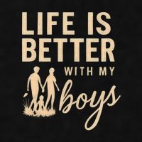 Life is Better with My Boys Ladies PosiCharge Tri-Blend Wicking Tank