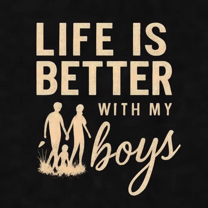 Life is Better with My Boys Ladies PosiCharge Tri-Blend Wicking Tank