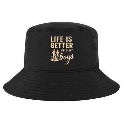 Life is Better with My Boys Cool Comfort Performance Bucket Hat