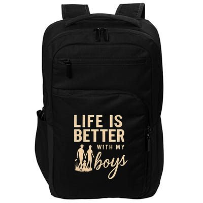 Life is Better with My Boys Impact Tech Backpack