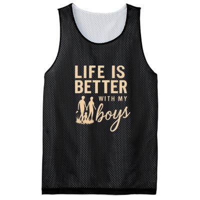 Life is Better with My Boys Mesh Reversible Basketball Jersey Tank