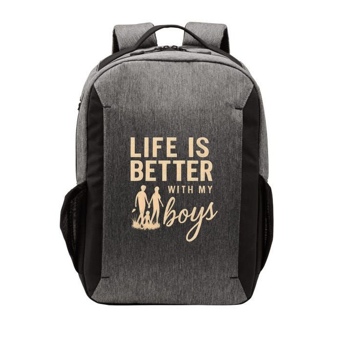 Life is Better with My Boys Vector Backpack
