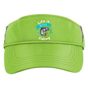 Life Is Better With Fishing Adult Drive Performance Visor