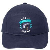 Life Is Better With Fishing 7-Panel Snapback Hat