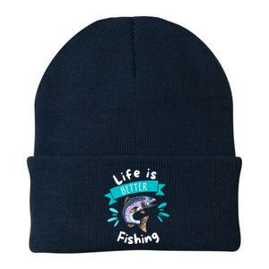 Life Is Better With Fishing Knit Cap Winter Beanie