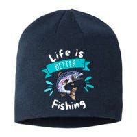 Life Is Better With Fishing Sustainable Beanie