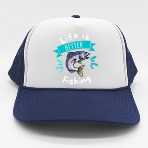 Life Is Better With Fishing Trucker Hat