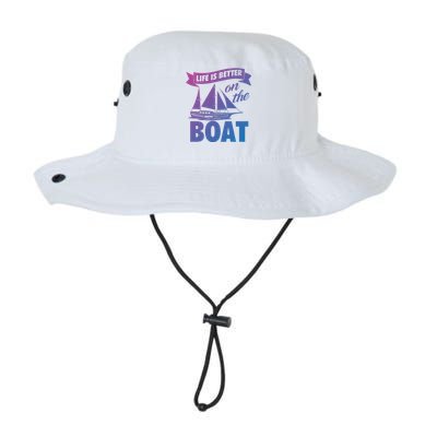 Life Is Better On The Boat Funny Lake Great Gift Legacy Cool Fit Booney Bucket Hat