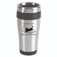 Life Is Better With Books Cats And Coffee 16oz Travel Tumbler
