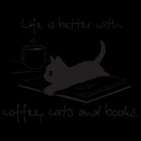 Life Is Better With Books Cats And Coffee 16oz Travel Tumbler