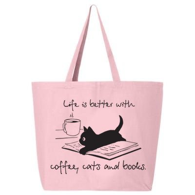 Life Is Better With Books Cats And Coffee 25L Jumbo Tote