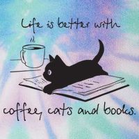 Life Is Better With Books Cats And Coffee Legacy Tie Dye Trucker Hat