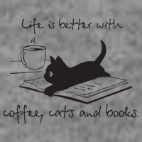 Life Is Better With Books Cats And Coffee Tall Sweatshirt