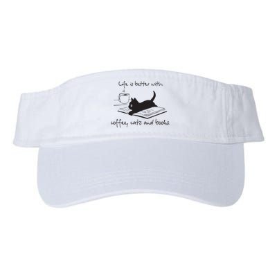 Life Is Better With Books Cats And Coffee Visor