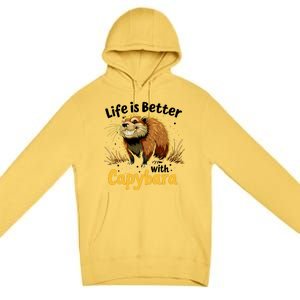 Life Is Better With Capybara Premium Pullover Hoodie