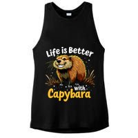 Life Is Better With Capybara Ladies PosiCharge Tri-Blend Wicking Tank