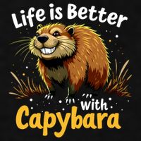 Life Is Better With Capybara Ladies PosiCharge Tri-Blend Wicking Tank