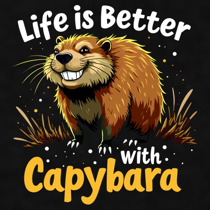 Life Is Better With Capybara Ladies PosiCharge Tri-Blend Wicking Tank